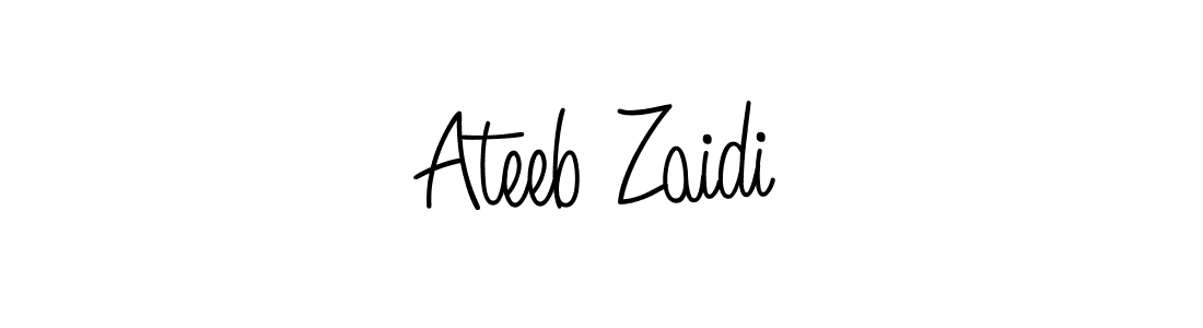Use a signature maker to create a handwritten signature online. With this signature software, you can design (Angelique-Rose-font-FFP) your own signature for name Ateeb Zaidi. Ateeb Zaidi signature style 5 images and pictures png