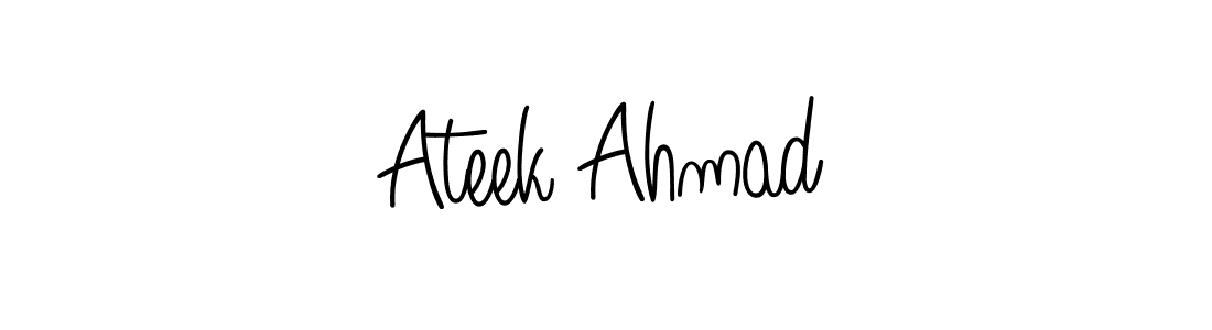 You can use this online signature creator to create a handwritten signature for the name Ateek Ahmad. This is the best online autograph maker. Ateek Ahmad signature style 5 images and pictures png