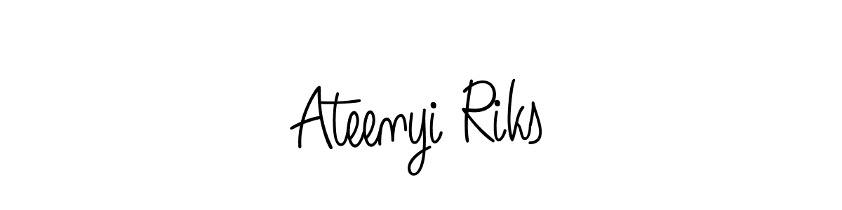 Angelique-Rose-font-FFP is a professional signature style that is perfect for those who want to add a touch of class to their signature. It is also a great choice for those who want to make their signature more unique. Get Ateenyi Riks name to fancy signature for free. Ateenyi Riks signature style 5 images and pictures png