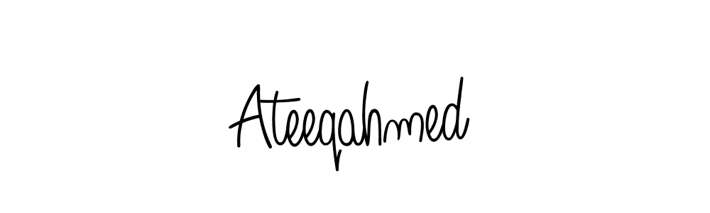 How to make Ateeqahmed name signature. Use Angelique-Rose-font-FFP style for creating short signs online. This is the latest handwritten sign. Ateeqahmed signature style 5 images and pictures png