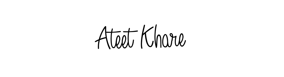 Design your own signature with our free online signature maker. With this signature software, you can create a handwritten (Angelique-Rose-font-FFP) signature for name Ateet Khare. Ateet Khare signature style 5 images and pictures png