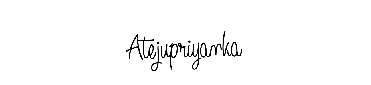 How to make Atejupriyanka signature? Angelique-Rose-font-FFP is a professional autograph style. Create handwritten signature for Atejupriyanka name. Atejupriyanka signature style 5 images and pictures png
