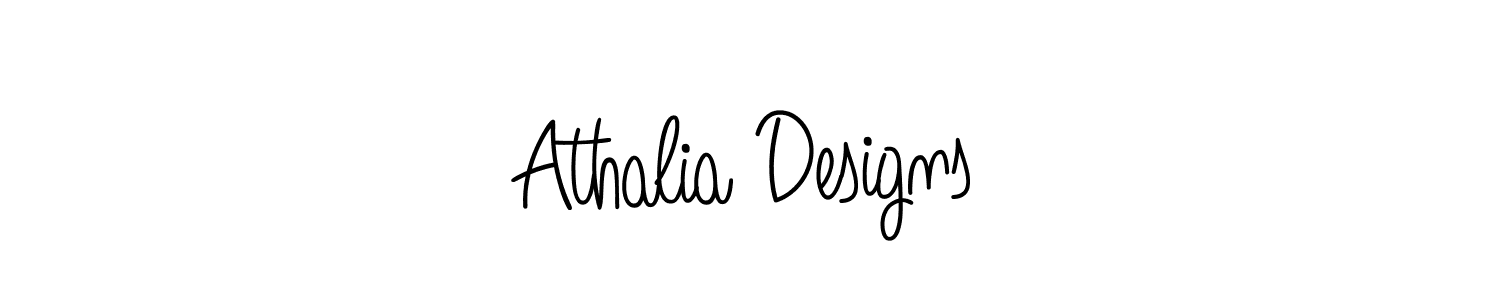 Design your own signature with our free online signature maker. With this signature software, you can create a handwritten (Angelique-Rose-font-FFP) signature for name Athalia Designs. Athalia Designs signature style 5 images and pictures png