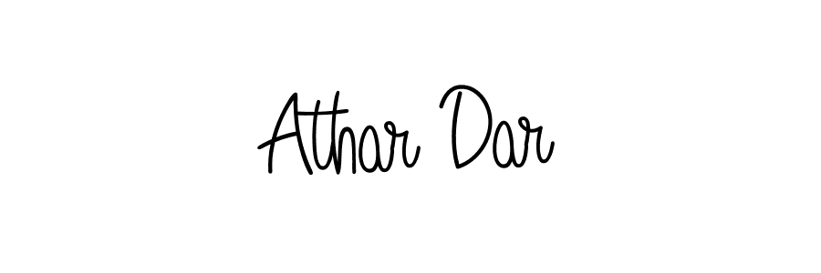 How to make Athar Dar name signature. Use Angelique-Rose-font-FFP style for creating short signs online. This is the latest handwritten sign. Athar Dar signature style 5 images and pictures png