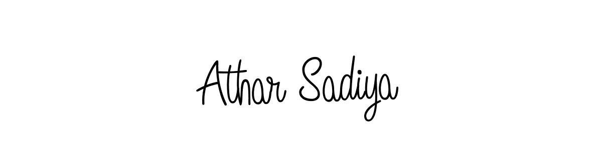 The best way (Angelique-Rose-font-FFP) to make a short signature is to pick only two or three words in your name. The name Athar Sadiya include a total of six letters. For converting this name. Athar Sadiya signature style 5 images and pictures png