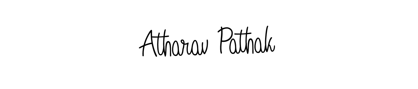 Also we have Atharav Pathak name is the best signature style. Create professional handwritten signature collection using Angelique-Rose-font-FFP autograph style. Atharav Pathak signature style 5 images and pictures png