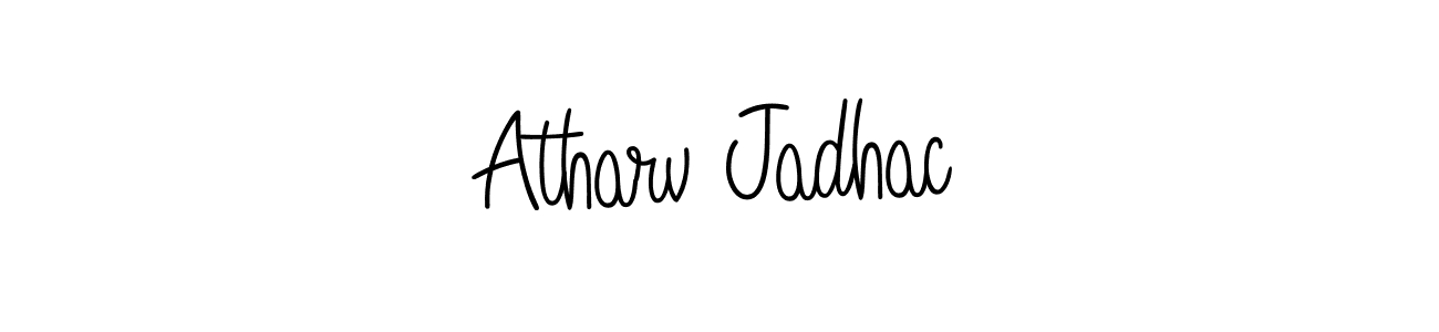 You can use this online signature creator to create a handwritten signature for the name Atharv Jadhac. This is the best online autograph maker. Atharv Jadhac signature style 5 images and pictures png