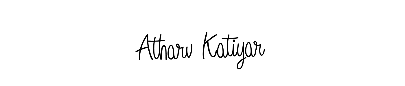 Also we have Atharv Katiyar name is the best signature style. Create professional handwritten signature collection using Angelique-Rose-font-FFP autograph style. Atharv Katiyar signature style 5 images and pictures png