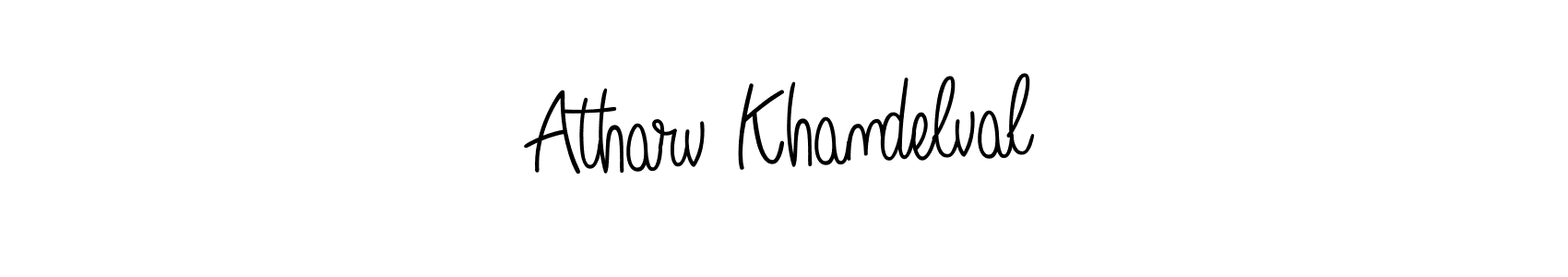 Atharv Khandelval stylish signature style. Best Handwritten Sign (Angelique-Rose-font-FFP) for my name. Handwritten Signature Collection Ideas for my name Atharv Khandelval. Atharv Khandelval signature style 5 images and pictures png