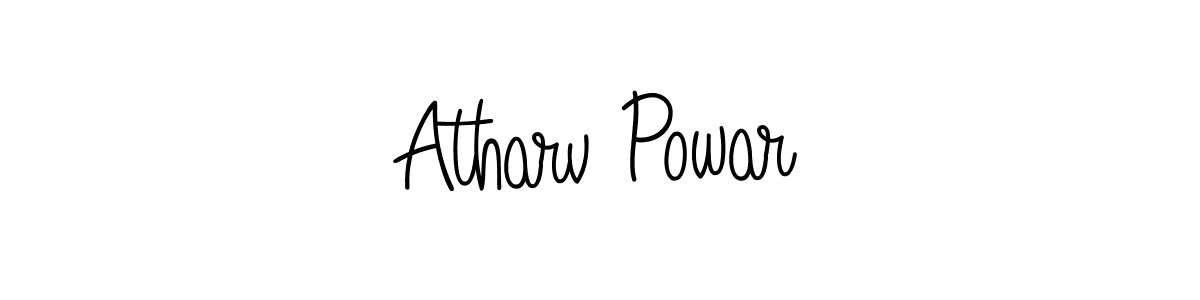 Use a signature maker to create a handwritten signature online. With this signature software, you can design (Angelique-Rose-font-FFP) your own signature for name Atharv Powar. Atharv Powar signature style 5 images and pictures png