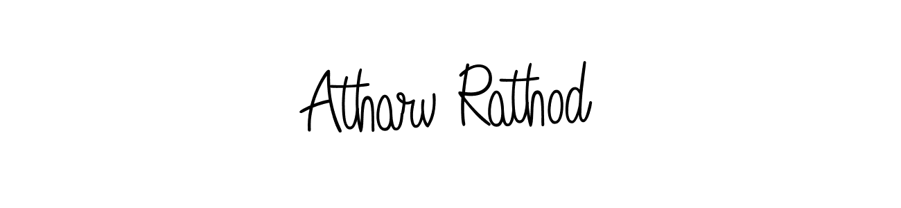 Create a beautiful signature design for name Atharv Rathod. With this signature (Angelique-Rose-font-FFP) fonts, you can make a handwritten signature for free. Atharv Rathod signature style 5 images and pictures png