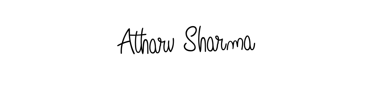 Atharv Sharma stylish signature style. Best Handwritten Sign (Angelique-Rose-font-FFP) for my name. Handwritten Signature Collection Ideas for my name Atharv Sharma. Atharv Sharma signature style 5 images and pictures png