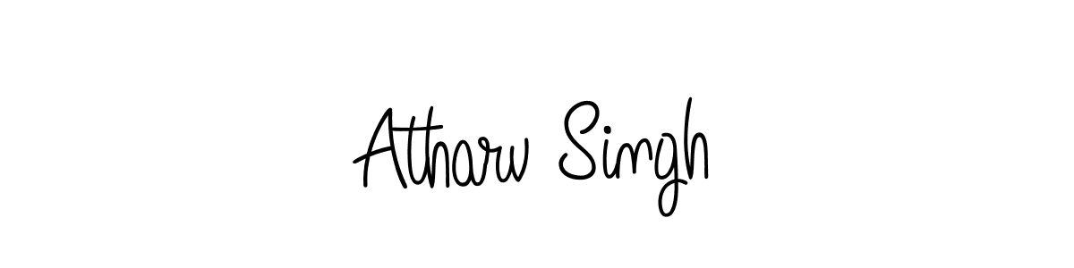 Make a beautiful signature design for name Atharv Singh. With this signature (Angelique-Rose-font-FFP) style, you can create a handwritten signature for free. Atharv Singh signature style 5 images and pictures png