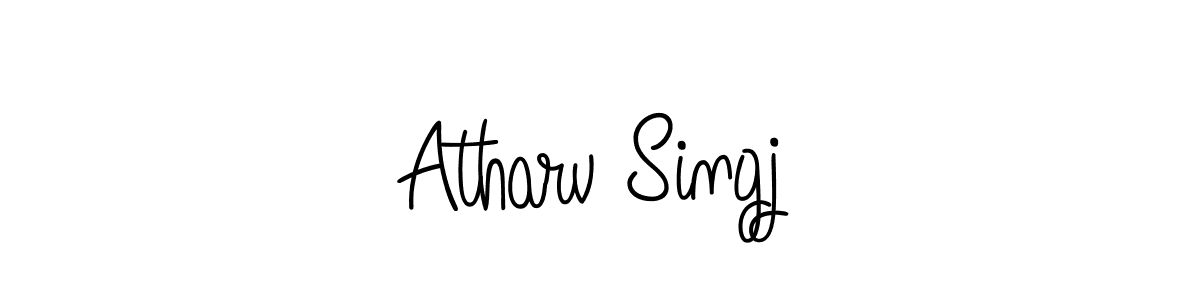 Design your own signature with our free online signature maker. With this signature software, you can create a handwritten (Angelique-Rose-font-FFP) signature for name Atharv Singj. Atharv Singj signature style 5 images and pictures png