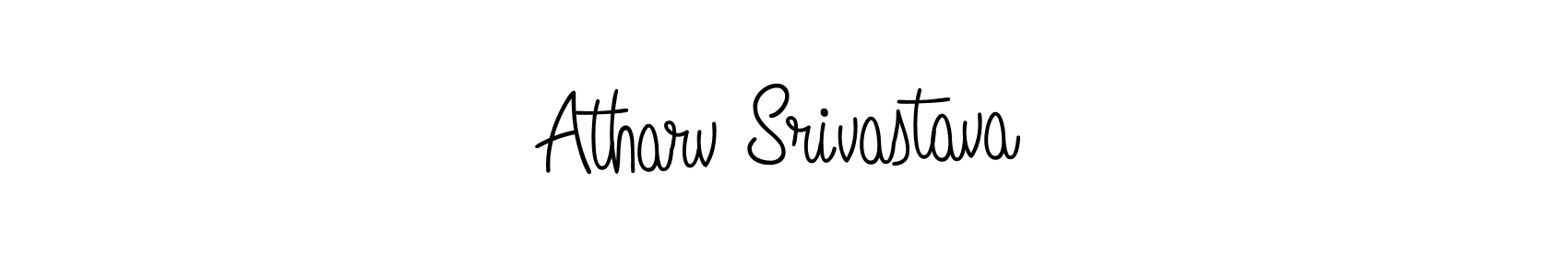 Design your own signature with our free online signature maker. With this signature software, you can create a handwritten (Angelique-Rose-font-FFP) signature for name Atharv Srivastava. Atharv Srivastava signature style 5 images and pictures png