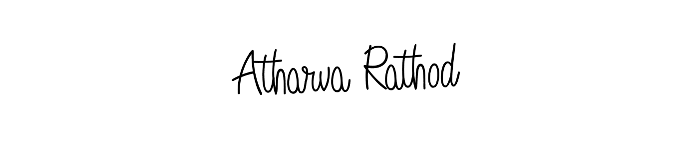Make a beautiful signature design for name Atharva Rathod. With this signature (Angelique-Rose-font-FFP) style, you can create a handwritten signature for free. Atharva Rathod signature style 5 images and pictures png