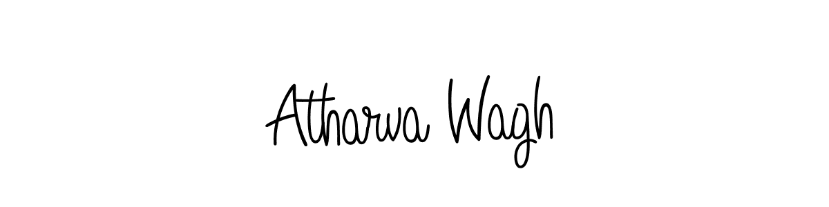 Atharva Wagh stylish signature style. Best Handwritten Sign (Angelique-Rose-font-FFP) for my name. Handwritten Signature Collection Ideas for my name Atharva Wagh. Atharva Wagh signature style 5 images and pictures png