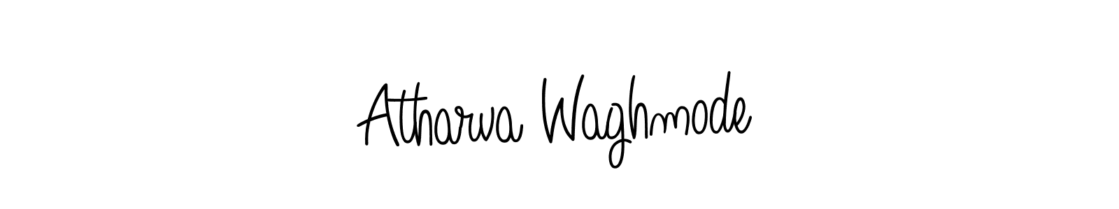 Make a beautiful signature design for name Atharva Waghmode. With this signature (Angelique-Rose-font-FFP) style, you can create a handwritten signature for free. Atharva Waghmode signature style 5 images and pictures png