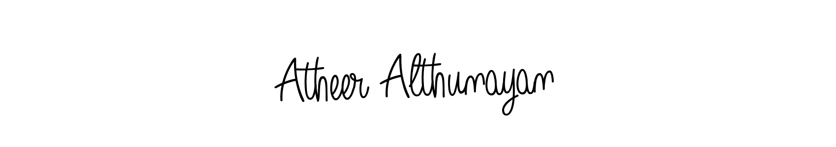 Also we have Atheer Althunayan name is the best signature style. Create professional handwritten signature collection using Angelique-Rose-font-FFP autograph style. Atheer Althunayan signature style 5 images and pictures png