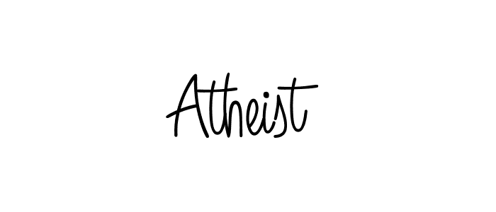 How to make Atheist name signature. Use Angelique-Rose-font-FFP style for creating short signs online. This is the latest handwritten sign. Atheist signature style 5 images and pictures png