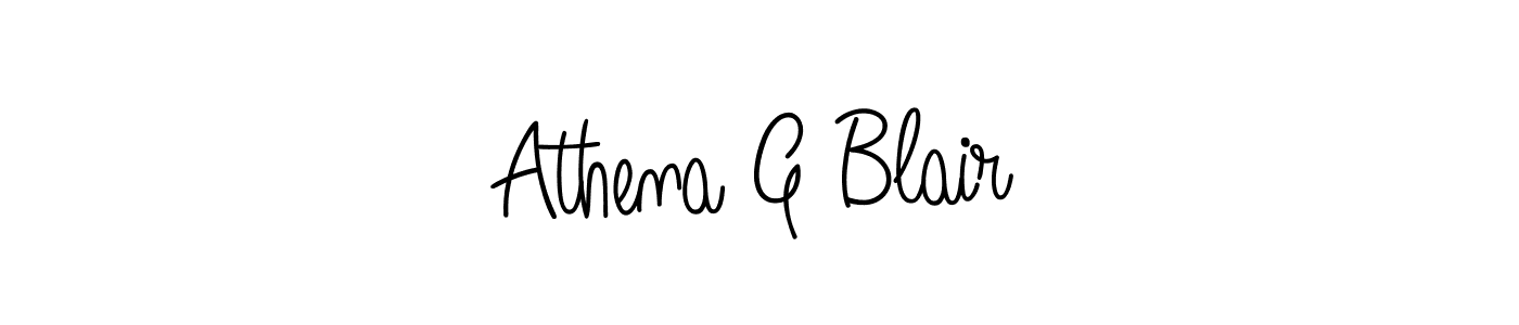 Make a beautiful signature design for name Athena G Blair. With this signature (Angelique-Rose-font-FFP) style, you can create a handwritten signature for free. Athena G Blair signature style 5 images and pictures png