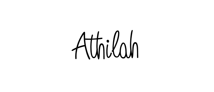 Make a beautiful signature design for name Athilah. With this signature (Angelique-Rose-font-FFP) style, you can create a handwritten signature for free. Athilah signature style 5 images and pictures png