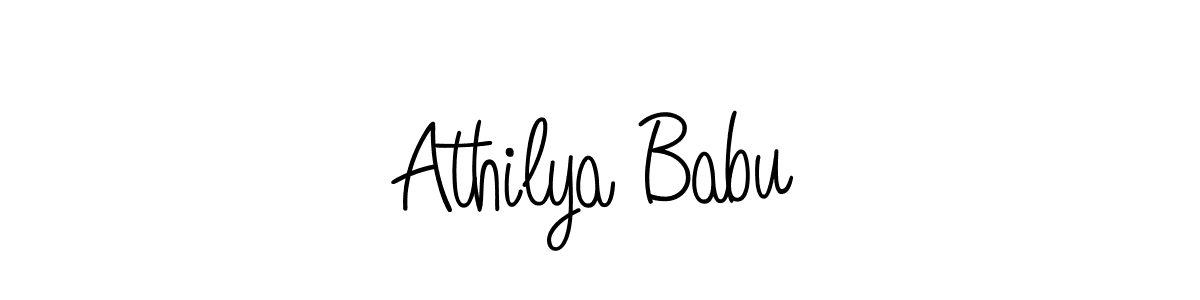 Use a signature maker to create a handwritten signature online. With this signature software, you can design (Angelique-Rose-font-FFP) your own signature for name Athilya Babu. Athilya Babu signature style 5 images and pictures png