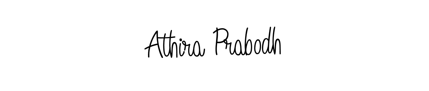 Athira Prabodh stylish signature style. Best Handwritten Sign (Angelique-Rose-font-FFP) for my name. Handwritten Signature Collection Ideas for my name Athira Prabodh. Athira Prabodh signature style 5 images and pictures png