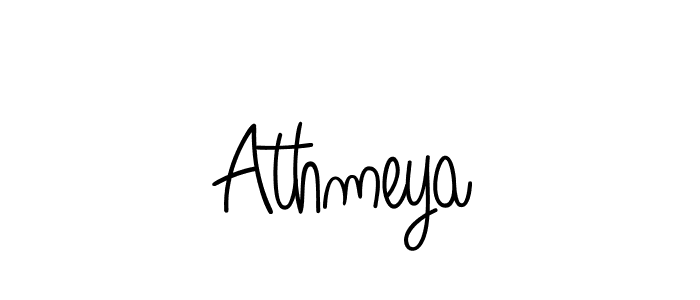 Make a beautiful signature design for name Athmeya. With this signature (Angelique-Rose-font-FFP) style, you can create a handwritten signature for free. Athmeya signature style 5 images and pictures png