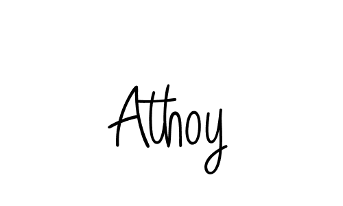 You should practise on your own different ways (Angelique-Rose-font-FFP) to write your name (Athoy) in signature. don't let someone else do it for you. Athoy signature style 5 images and pictures png