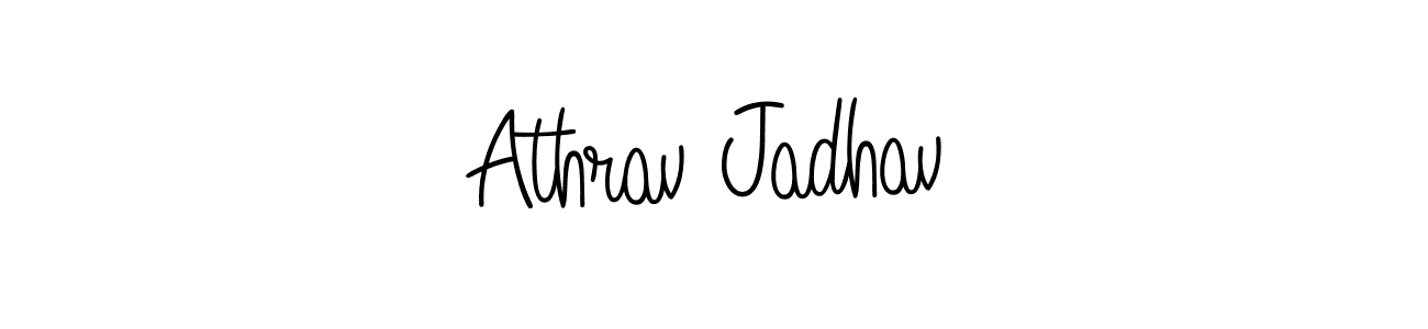 Angelique-Rose-font-FFP is a professional signature style that is perfect for those who want to add a touch of class to their signature. It is also a great choice for those who want to make their signature more unique. Get Athrav Jadhav name to fancy signature for free. Athrav Jadhav signature style 5 images and pictures png
