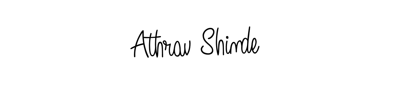 Use a signature maker to create a handwritten signature online. With this signature software, you can design (Angelique-Rose-font-FFP) your own signature for name Athrav Shinde. Athrav Shinde signature style 5 images and pictures png