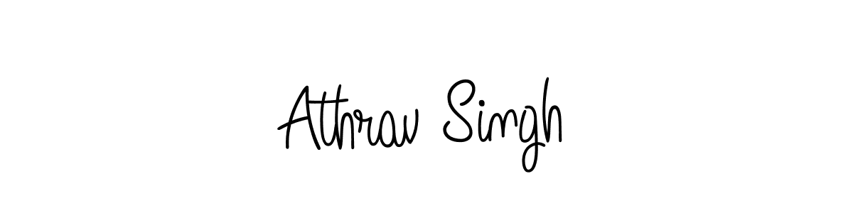 Use a signature maker to create a handwritten signature online. With this signature software, you can design (Angelique-Rose-font-FFP) your own signature for name Athrav Singh. Athrav Singh signature style 5 images and pictures png