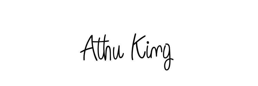 Athu King stylish signature style. Best Handwritten Sign (Angelique-Rose-font-FFP) for my name. Handwritten Signature Collection Ideas for my name Athu King. Athu King signature style 5 images and pictures png