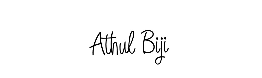 Create a beautiful signature design for name Athul Biji. With this signature (Angelique-Rose-font-FFP) fonts, you can make a handwritten signature for free. Athul Biji signature style 5 images and pictures png