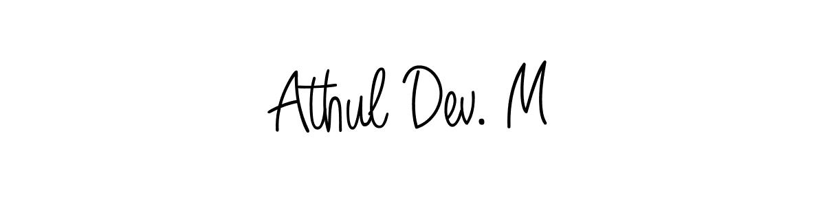 Also we have Athul Dev. M name is the best signature style. Create professional handwritten signature collection using Angelique-Rose-font-FFP autograph style. Athul Dev. M signature style 5 images and pictures png