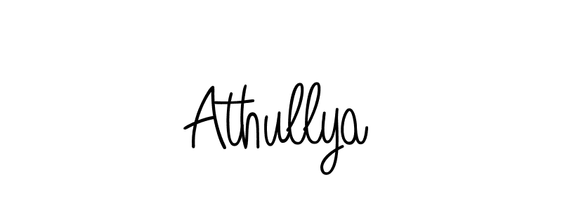 Design your own signature with our free online signature maker. With this signature software, you can create a handwritten (Angelique-Rose-font-FFP) signature for name Athullya. Athullya signature style 5 images and pictures png