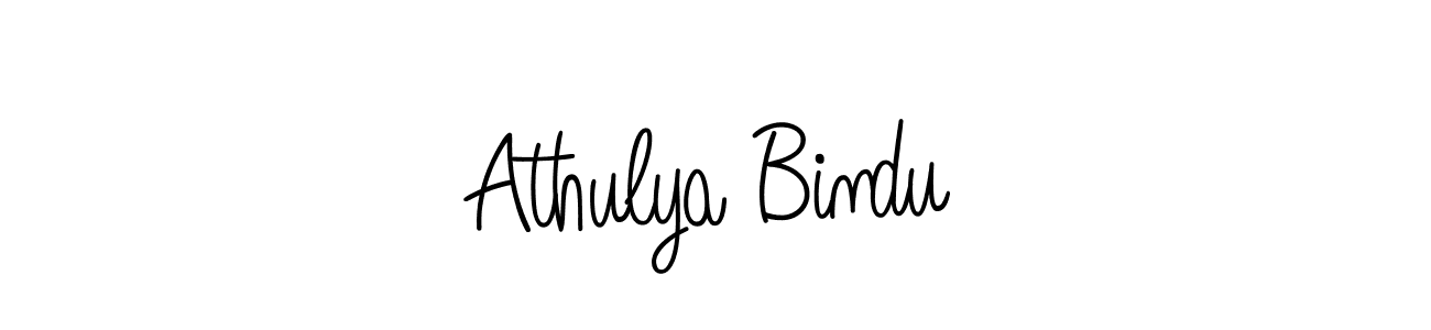 Athulya Bindu stylish signature style. Best Handwritten Sign (Angelique-Rose-font-FFP) for my name. Handwritten Signature Collection Ideas for my name Athulya Bindu. Athulya Bindu signature style 5 images and pictures png