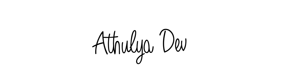 You should practise on your own different ways (Angelique-Rose-font-FFP) to write your name (Athulya Dev) in signature. don't let someone else do it for you. Athulya Dev signature style 5 images and pictures png