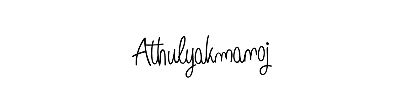 How to make Athulyakmanoj name signature. Use Angelique-Rose-font-FFP style for creating short signs online. This is the latest handwritten sign. Athulyakmanoj signature style 5 images and pictures png