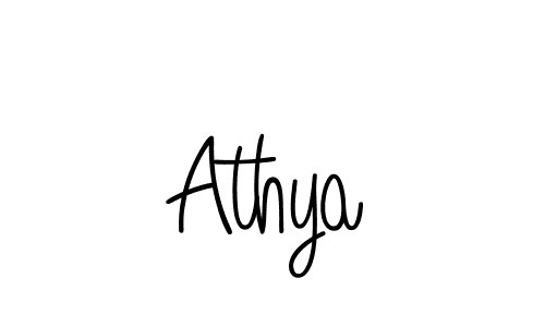 Make a beautiful signature design for name Athya. With this signature (Angelique-Rose-font-FFP) style, you can create a handwritten signature for free. Athya signature style 5 images and pictures png