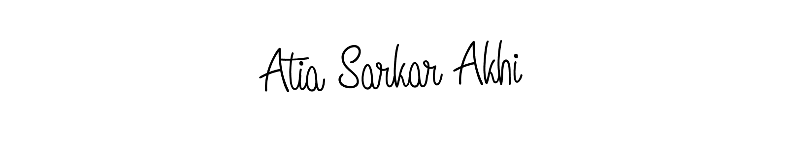 Create a beautiful signature design for name Atia Sarkar Akhi. With this signature (Angelique-Rose-font-FFP) fonts, you can make a handwritten signature for free. Atia Sarkar Akhi signature style 5 images and pictures png