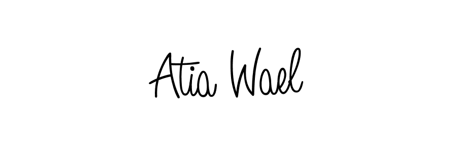 Make a beautiful signature design for name Atia Wael. With this signature (Angelique-Rose-font-FFP) style, you can create a handwritten signature for free. Atia Wael signature style 5 images and pictures png