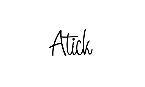 Make a beautiful signature design for name Atick. With this signature (Angelique-Rose-font-FFP) style, you can create a handwritten signature for free. Atick signature style 5 images and pictures png