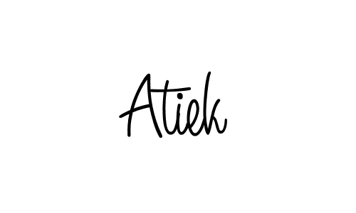 Design your own signature with our free online signature maker. With this signature software, you can create a handwritten (Angelique-Rose-font-FFP) signature for name Atiek. Atiek signature style 5 images and pictures png