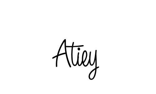 Use a signature maker to create a handwritten signature online. With this signature software, you can design (Angelique-Rose-font-FFP) your own signature for name Atiey. Atiey signature style 5 images and pictures png