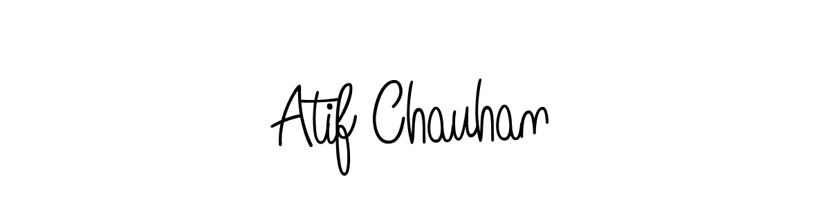 You should practise on your own different ways (Angelique-Rose-font-FFP) to write your name (Atif Chauhan) in signature. don't let someone else do it for you. Atif Chauhan signature style 5 images and pictures png