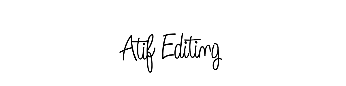 Use a signature maker to create a handwritten signature online. With this signature software, you can design (Angelique-Rose-font-FFP) your own signature for name Atif Editing. Atif Editing signature style 5 images and pictures png
