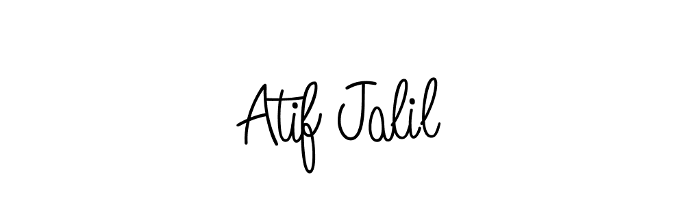 The best way (Angelique-Rose-font-FFP) to make a short signature is to pick only two or three words in your name. The name Atif Jalil include a total of six letters. For converting this name. Atif Jalil signature style 5 images and pictures png