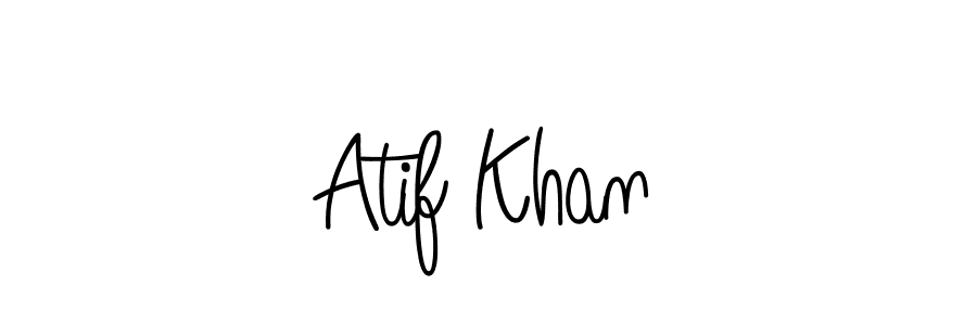 How to make Atif Khan name signature. Use Angelique-Rose-font-FFP style for creating short signs online. This is the latest handwritten sign. Atif Khan signature style 5 images and pictures png